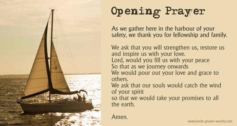 Sample opening prayers for events